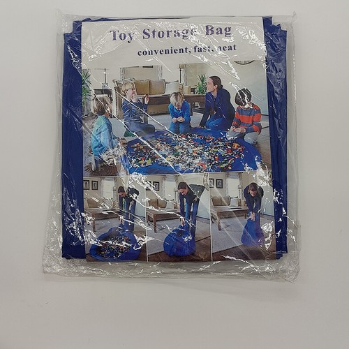 Blue toy storage bag play - blue, mat